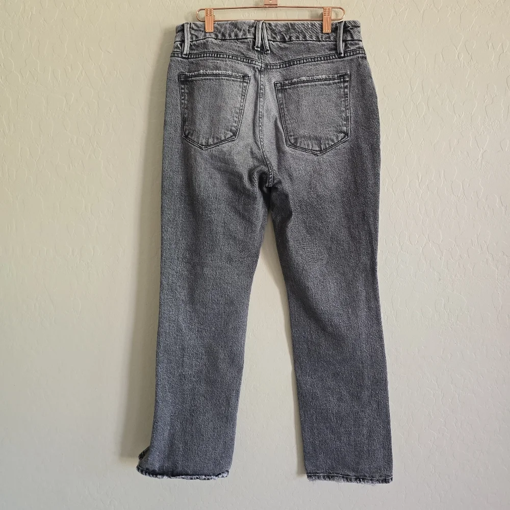 Good American Slit Hem Jeans Black acid wash Size 4/27